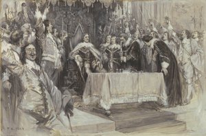 Cromwell második beiktatása protektorként a Westminster Hallban, 1657. június 26.
