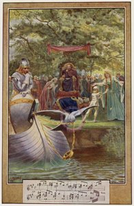 Lohengrin távozása (színes litó) alkotó: Frederick Colin Tilney