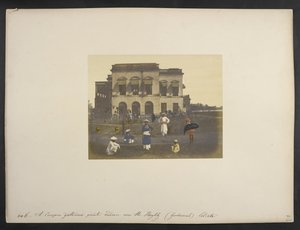 Egy angol úriember lakása, [Garden Reach,] Calcutta, 1851-52 körül (kézzel színezett fénykép)