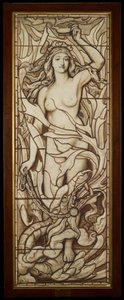 Tűz, a The Four Elements sorozatból, 1888-89 körül (toll és tinta átmosható ceruzával papíron) alkotó: Frederick G. Smith
