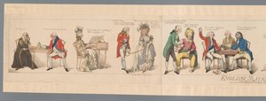 Húsz közéleti személyiség különféle helyzetekben Angol rabszolgaság vagy az idők képe (cím a tárgyon) alkotó: Frederick George Byron