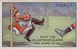 A Coldstream gárdája gólt rúg a Kaiser ellen alkotó: Frederick George Lewin