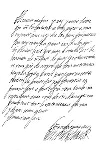 Henrietta Mária, I. Károly királynőjének levele, 1865. 17. század.