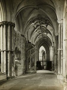 Ely székesegyház: Ely Cathedral: Északi kórusfolyosó nyugat felé alkotó: Frederick H. Evans