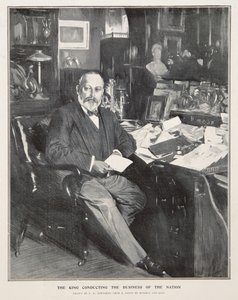 VII. Edward király a nemzet ügyeit intézi alkotó: Frederick Henry Townsend