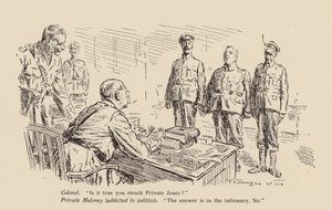Katona egy bajtárs megütése miatt (litho) alkotó: Frederick Henry Townsend