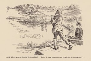 "Bácsikám, ezt Ricoshayingnek vagy Ricochettingnek ejtik" (litó) alkotó: Frederick Henry Townsend