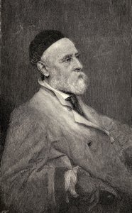 George Frederick Watts portréja, T. Johnson metszete Hollyer fotója után, a "The Century Illustrated Monthly Magazine" 1883. május-októberi számából. alkotó: Frederick Hollyer