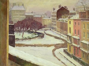 Snow in Hanover Square, London alkotó: Frederick James Porter