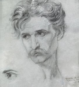 Giuseppe Moto tanulmánya (kréta papíron) alkotó: Frederick James Sheilds