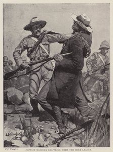 Madocks kapitány a búr vezetővel küzd (litho) alkotó: Frederick Judd Waugh
