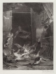 Cím nélkül (Farm jelenet) alkotó: Frederick Juengling