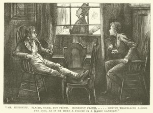 Illusztráció Martin Chuzzlewit számára alkotó: Frederick L. Bernard