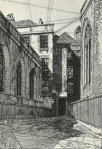 A londoni Cityben található Cliffords Inn csarnokának déli oldala, 1903, 1934.