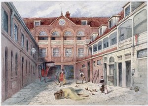 The Blue Boar Inn, Holborn, London, 1840