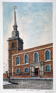 Kilátás a Szent Jakab-templomra, Piccadilly a Jermyn Street-ről, London, 1806.
