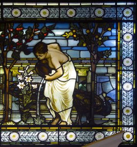 London, Thomas Goode Showroom, South Audley Street, GE Cooke, Frederick Vincent Hart (1843-1914), Classical Maidens In A Garden, 1876