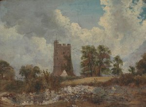 Táj egy templommal alkotó: Frederick W. Watts