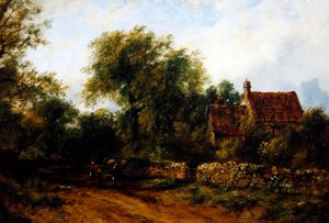 Táj figurákkal, 1840 körül (olaj, vászon) alkotó: Frederick Waters Watts