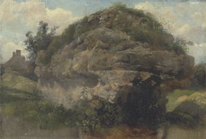 Rocky Hillside, 1830 körül (olaj, malomdeszka)