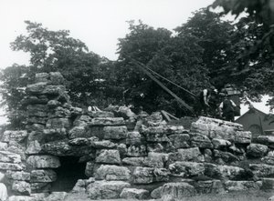 Az ElandAntelope Paddock építése a londoni állatkertben, 1924. június alkotó: Frederick William Bond