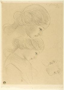 Vázlatok a női profilról alkotó: Frederick William Burton