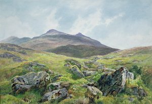 Tájkép, Snowdon (akvarell)