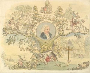 Címlap tervezése Rowlandson módjára, 1858-1914. alkotó: Frederick William Pailthorpe