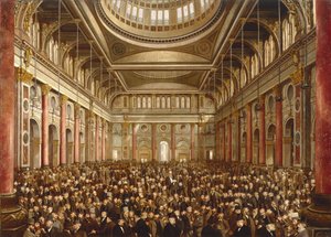 A Manchester Exchange belseje alkotó: Frederick and Saunders H.L. (19th Century) Sargent