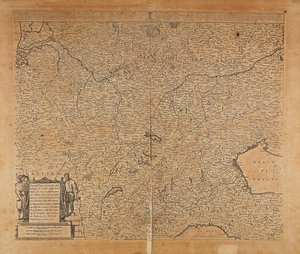 Közép-Észak-Európa és Észak-Olaszország, Frederik de Wit térképe, Amszterdam, Rézmetszet alkotó: Frederick de Wit