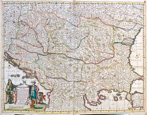 Magyarország, Bosznia-Hercegovina, Horvátország, Szerbia, Bulgária, Románia, Montenegró, Albánia, Macedón Köztársaság, Észak-Görögország. alkotó: Frederick de Wit