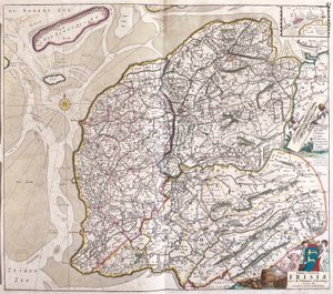 Friesland térkép (Németország) (rézkarc alkotó: Frederick de Wit