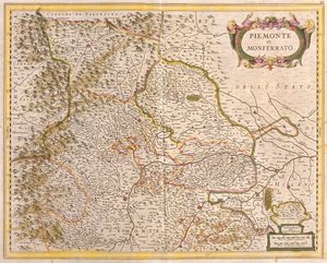 Piemont térképe (Olaszország) (rézkarc alkotó: Frederick de Wit