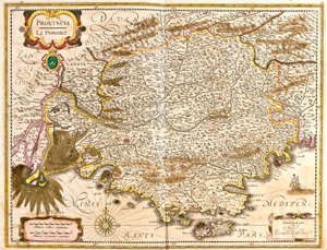 Provence térkép (Franciaország) (rézkarc alkotó: Frederick de Wit
