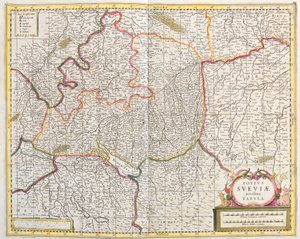 Sváb térkép (Németország) (rézkarc alkotó: Frederick de Wit