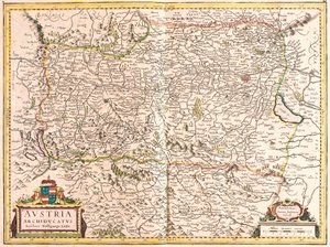 Az osztrák főherceg térképe (rézkarc alkotó: Frederick de Wit