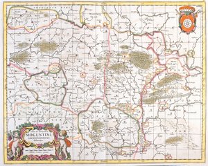 A Mainzi Archeveche térképe (Németország) (rézkarc alkotó: Frederick de Wit