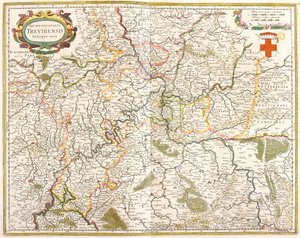 A Treves Archeveche térképe (Németország) (rézkarc alkotó: Frederick de Wit