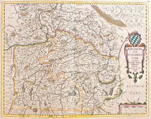 Baviere térképe (Németország) (rézkarc alkotó: Frederick de Wit