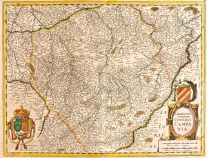 Champagne grófjának térképe (Franciaország) (rézkarc alkotó: Frederick de Wit