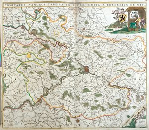 Namur grófjának térképe (Belgium) (rézkarc alkotó: Frederick de Wit