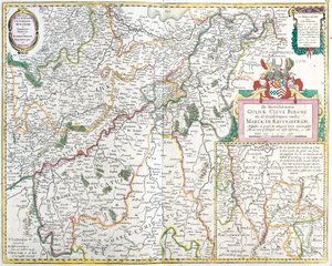 Ravensberg grófjának térképe (Németország) (rézkarc alkotó: Frederick de Wit