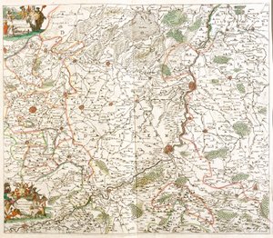 A Liege-i Egyházmegye térképe (Belgium) (rézkarc alkotó: Frederick de Wit