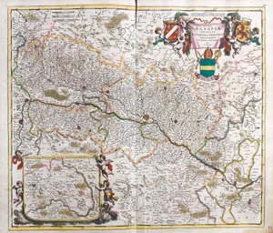 Az Elzászi Hercegség térképe (Franciaország) (rézkarc alkotó: Frederick de Wit