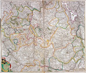 Brabanti Hercegség térképe (Belgium, Hollandia) (rézkarc alkotó: Frederick de Wit