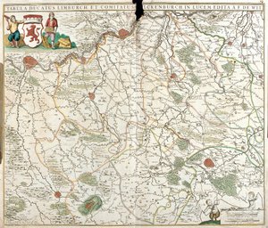 A Limburgi Hercegség térképe (Belgium) (rézkarc alkotó: Frederick de Wit