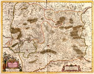 Lotaringia hercegének térképe (Franciaország) (rézkarc alkotó: Frederick de Wit