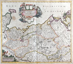 A Mecklenburg Schwerin Hercegség térképe (Németország) (rézkarc alkotó: Frederick de Wit