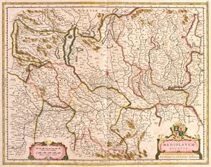 Milánói Hercegség térképe (Olaszország) (rézkarc alkotó: Frederick de Wit