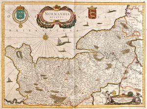 A Normandia Hercegség térképe (Franciaország) (rézkarc alkotó: Frederick de Wit
